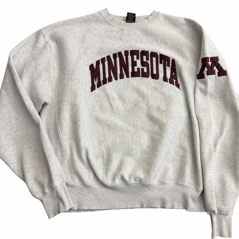 Minnesota Gophers‎ Crewneck Sweatshirt Men’s XL Gray Maroon Logo Vintage Style